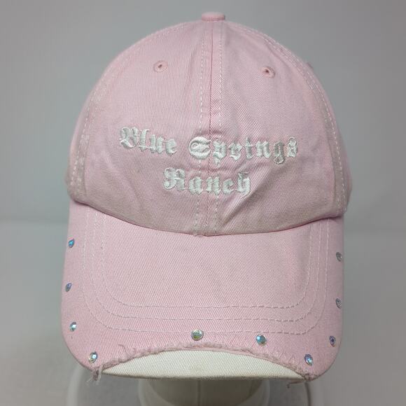 Blue Eprtngs Ranch Slideback Baseball Cap Pink OS Adjustable Embroidered Ha - Picture 2 of 9